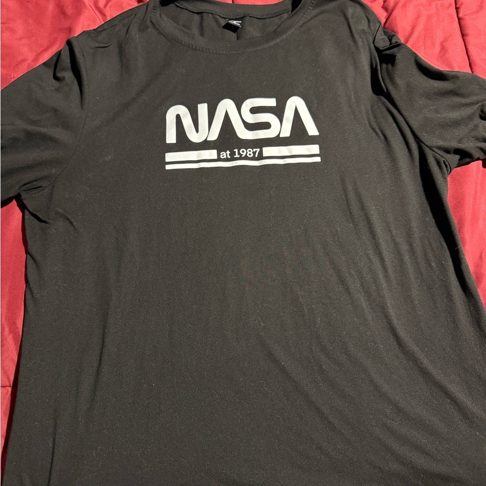 NASA Black Long Sleeve Tee for Men